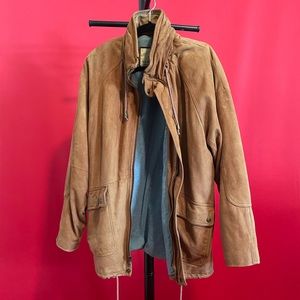 Vintage Suede Leather Coat